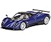 Pagani Zonda F Blu Argentina Blue Metallic with Black Top Limited Edition to 3000 Pieces Worldwide 1/64 Diecast Model Car by True Scale Miniatures MGT00408