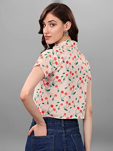 Image of SXV Cherry Printed Crop Shirt