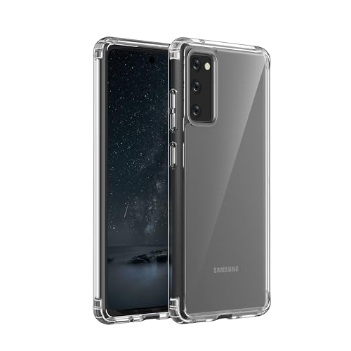 Image of ONES for Samsung Galaxy S20 FE 5G /4G Ultra Slim Case Clear, PC + TPU Hybrid, Military-Grade Drop Guard, Anti-Yellowing, Anti-Slip, Shockproof Silicone Hard Cover, Scratch Resistant, Transparent