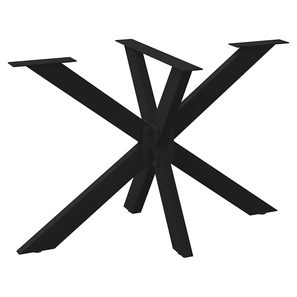 vidaXL Dining Table Leg Spider Shape Black 120x68x(72-73) cm Steel โ image 1