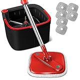 Photo Gallery kzkr spin square mop e secchio set m16 con panni sostituibili in microfibra e sistema separato per acqua sporca, mocio auto-strizzante rotante a 360° per la pulizia del pavimento della casa (set di Photo Gallery kzkr spin square mop e secchio set m16 con panni sostituibili in microfibra e sistema separato per acqua sporca, mocio auto-strizzante rotante a 360° per la pulizia del pavimento della casa (set di