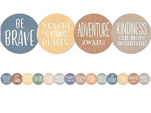 Border Moving Mountains Positive Saying die-cut pour decoration de tableau scolaire