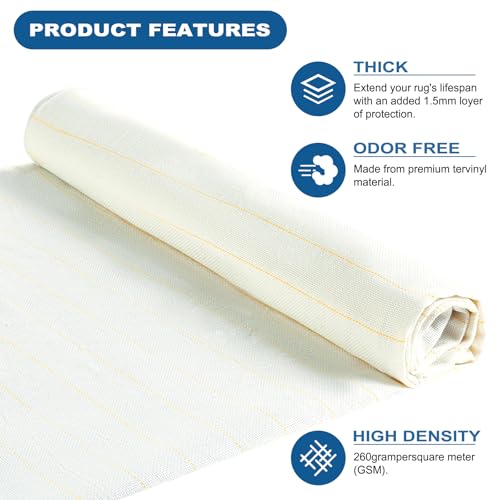 Image of 60 inchx80 tufting Cloth for Rug tufting, overlock tufting Cloth with Marker Thread, Monks Cloth for Rug Making (White, 60 x 80 inch)