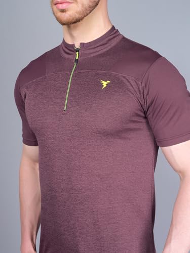 Image of TECHNOSPORT Men's Slim Fit Active T-Shirt - (MTP512 P) Pack of 1