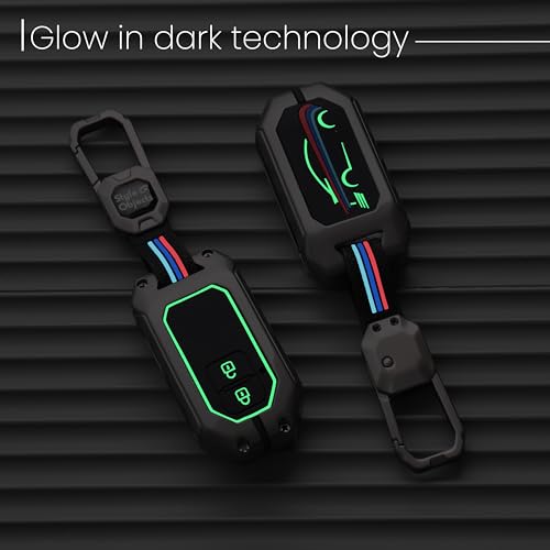 Image of Waterproof Metal Key Cover | Car Key case Cover Compatible with Baleno, Grand Vitara, XL6, Swift, Brezza, Celerio, Ignis, Ertiga, Dzire, Fronx, Urban Cruiser, Glanza, 2 Button Smart Key