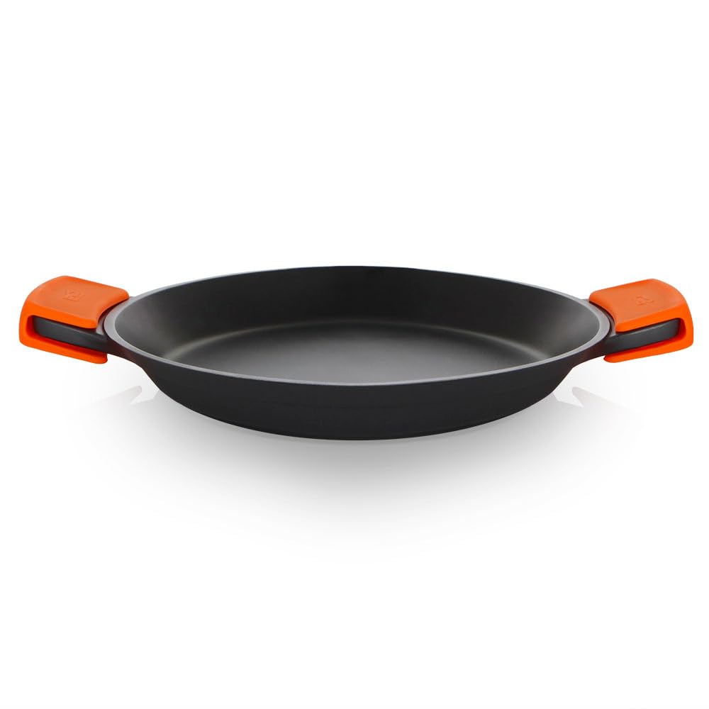 Orbegozo PDA 2032 Paellera de Aluminio Fundido Indeformable, 2.6 L, Superficie Antiadherente Libre de PFOA, Asas de Silicona