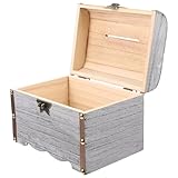 Toyvian Schmuckkästchen aus Holz Retro-schmuckkästchen Vintage-schmuckkästchen Tragbare Aufbewahrungsbox im Retro-stil für Ohrringe Anhänger Ringe und Schmuckstücke mit Zufälliger Stil