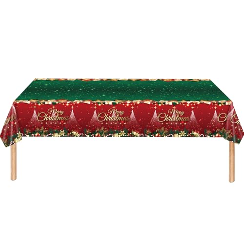 Ovanda 137 x 274 cm Rot und Grün Tischdecke Weihnachten, Rechteckige...