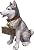 DWK Front Porch Dog Outdoor Welcome Sign Decorative Statue | Cute Dog Welcome Sign for Front Porch Standing | Decorative Garden Statues - Husky