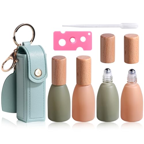 JPNK 4 Pack Essential Oils Roll-on Bottles with Stainless Steel