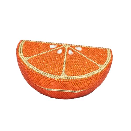 Image of Women Cute Fruit Evening Clutch Sparkling Rhinestones Purse Crystal Banquet Prom Shoulder Bag