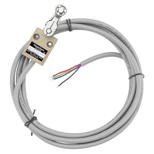Heschen Compact Prewired Limit Switch TZ-3104 Roller Lever Plunger SPDT NO + NC Momentary AC 250V 5A IP67 Waterproof