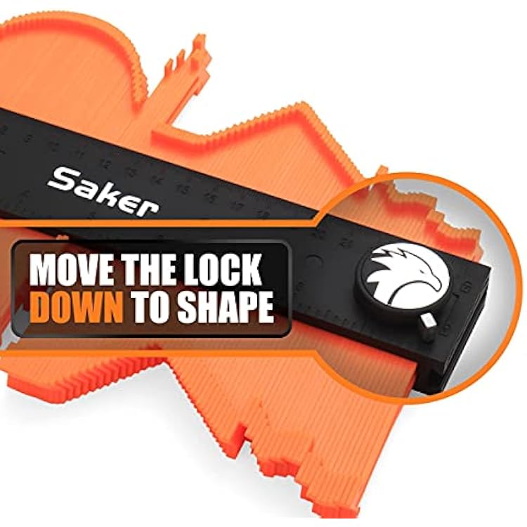 Saker Contour Gauge Profile Tool-Unlimited Connection Precisely Copy Irregular Shape Duplicator (2 Pieces) Deep Hole Pencil- Construction Pencil- DIY Woodworking Combination Pack