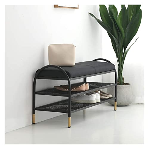 Support de rangement d'entrée de type meuble chaussure avec assise confortable - 4
