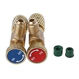 2PCSプラス液体安全バルブ R410A R22エアコン冷媒1/4 "安全アダプターエアコン修理とフッ化物