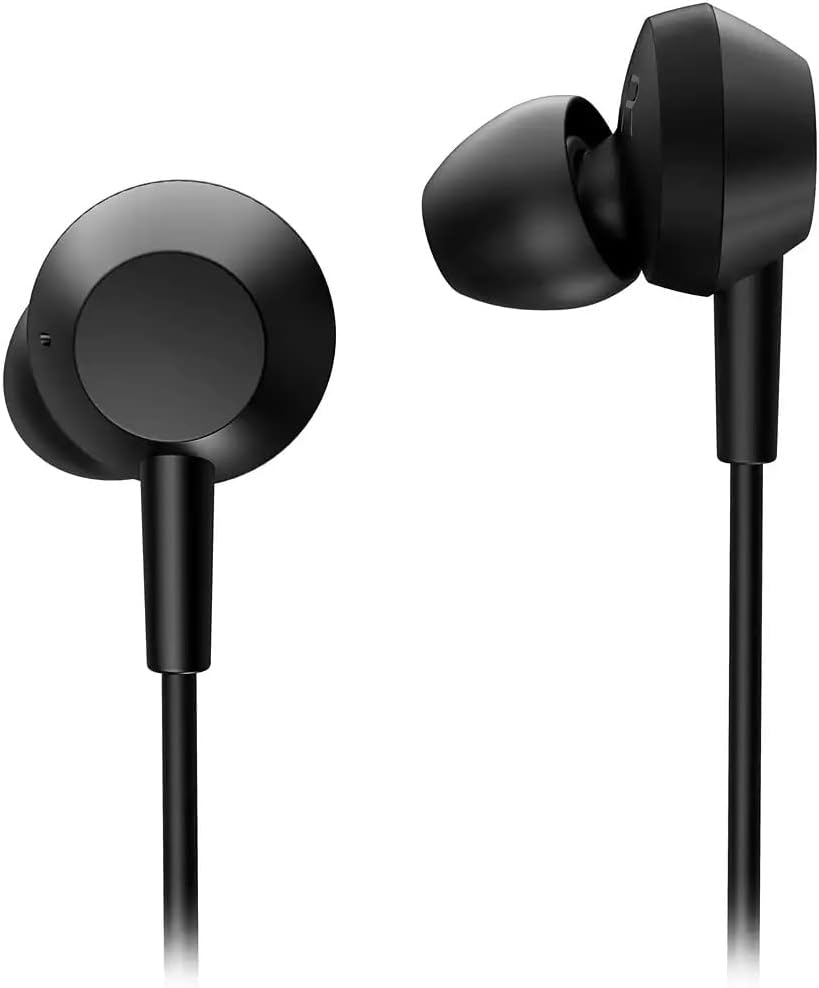 PHILIPS Wired Earbuds USB C with Microphone, in Ear Type C Headphones with mic, Powerful Bass, Lightweight, USB-C Wired Earphones, 3-Button in-line Remote Ear Buds (Black)