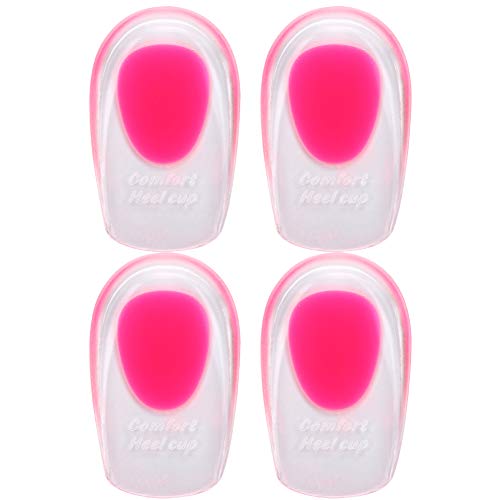 PUゲルシリコーンゲルヒールクッションインソール、サポートヒール靴パッド足痛プロテクターパッド、足底筋膜炎用靴ウェッジインサート、男性と女性のためのヒールサポート