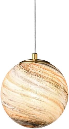 ASerZenith Glass Pendant Lamp Spherical G9 Pendant Light Fixtures All Copper Lamp Cap Hanging Light Style Lighting
