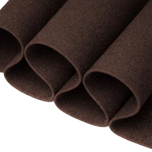 FabricLA Acrylic Felt Fabric | Soft, Non-Stiff Material | 72 Wide, 1.6mm Thick | Felt by The Yard for Crafts, Sewing, Padding & DIY Projects | 20 Yard (Light Brown)