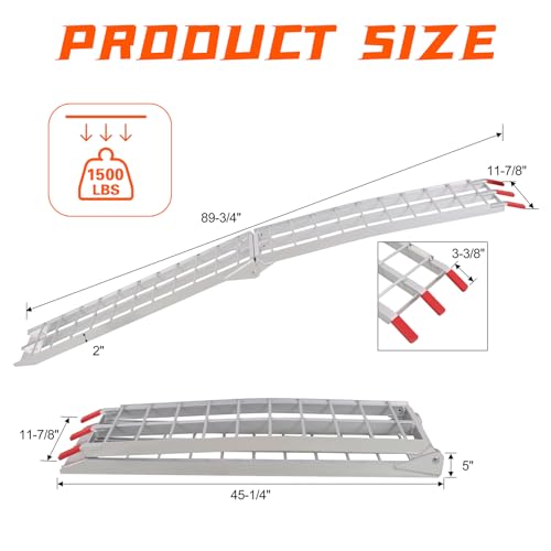 Rampas plegables de aluminio para carga 7.5' 1500 lbs miniatura 2