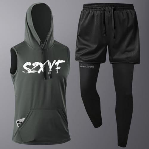 Ensemble débardeur homme compression 2 pièces pour booster l'endurance en course - 2