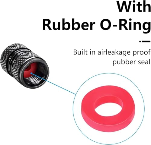 Image of Tire Valve Stem Caps, Compatible with Subaru Series Stem Cap Universal Car Air Cover Car Accessories for Cars, SUV, Truck, Motorcycles 4pcs （Black）