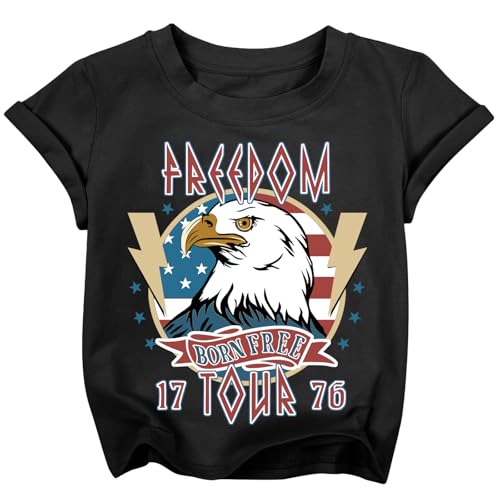 Image of JNC Kids 4th of July Shirt Boys /Girls American Flag T-Shirt Toddler Patriotic Tops Tee Independence Day Clothes 2025
