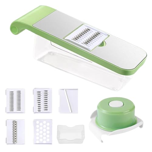 Rallador De Zanahorias,Cortador Multifuncional de Cebollas | Rallador Manual De Alimentos Y Cortador De Verduras Para Quesos Fruta Repollo Pasta Cocina Hogar Acampada Y Uso Comercial