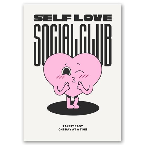 Affiche Pop Art Self Love SALVADERO grand format 50x70 cm pour décoration murale de salon