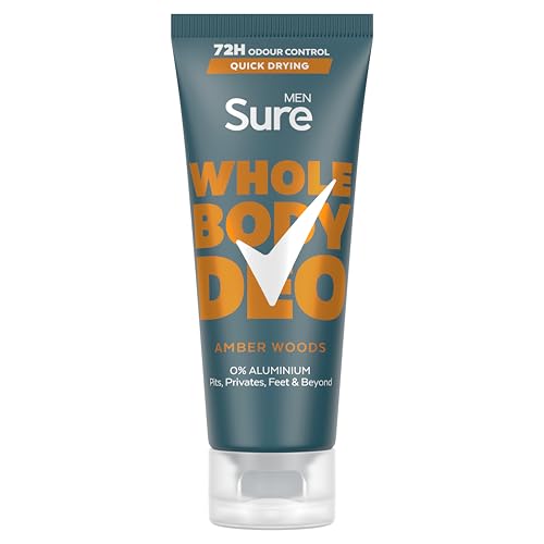 Sure Men Amber Woods Whole Body Deodorant men's deodorant cream with a warm & woody fragrance for 72-hour odour control 75 ml
