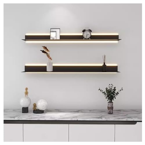 Étagère murale flottante éclairée pour illuminer un coin sombre sans lampe