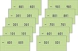 SIGEL 76153 Nummernblock grün, 1000 Bons (Nr. 1-1000, 10,5 x 5,3cm)
