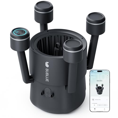 BUBLUE F10 Robotic Surface Skimmer, Pool Cleaner with...