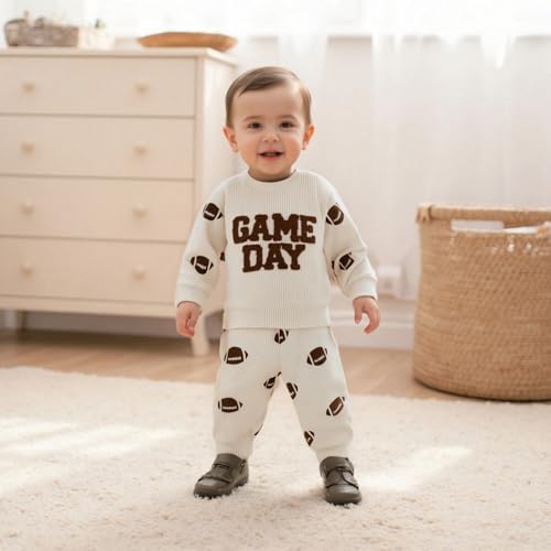 Toddler Baby Boy Outfits Long Sleeve Pocket Pull On Sweatshirt Solid Pants Infant Fall Winter Clothes Set2