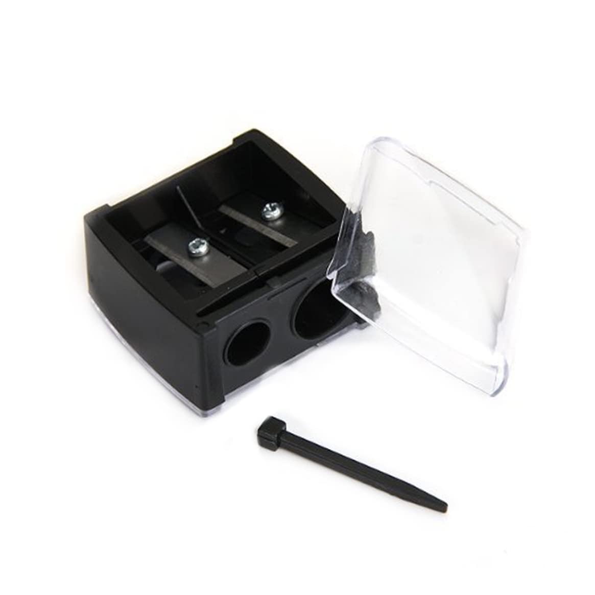 Sacapuntas de lápiz cosmético de precisión for delineador de ojos de cejas sacapuntas de lápiz de 2 agujeros/39