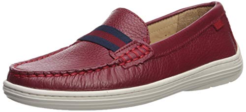 Image of Marc Joseph New York Kid's Kids Boys /Girls Genuine Leather Elastic Grow Gain Loafer Shoe, Black Pebble Grainy, 11.5 M US Little Kid