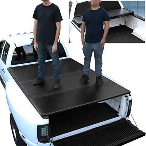 DNA Motoring TTC-HARD-090 Truck Bed Top Hard Solid Tri-Fold Tonneau Cover Compatible with 2019-Present Ranger 5' Bed