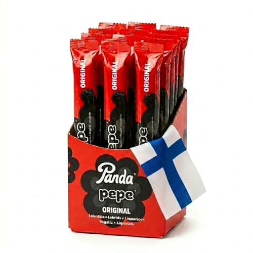 Panda | Pepe Natural Soft Original Liquorice Bars | Authentic Finnish | Soft & Intense Flavour | Classic Snack | With Liquorice Extract & Anise | 32 g x 20 Bars