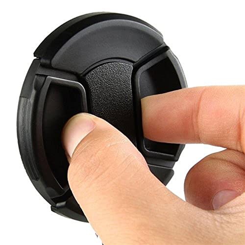 (5 unidades) Tapa frontal para lente de 52 mm, tapa tipo pinza con cierre rápido, protector para lentes de cámaras DSLR y SLR miniatura 2