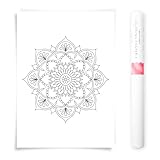 Generisch Poster zum Ausmalen Blumen Mandala 50x70cm – 