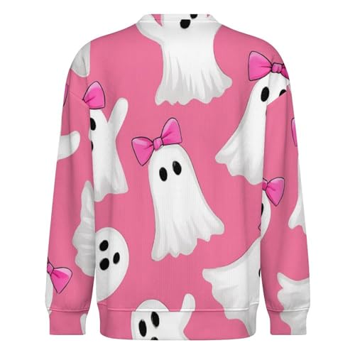 MoBlinko Mens Sweater Cute Ghost Sweaters for Men 3XL Crew Neck Sweater for Men Lightweight Pullover3