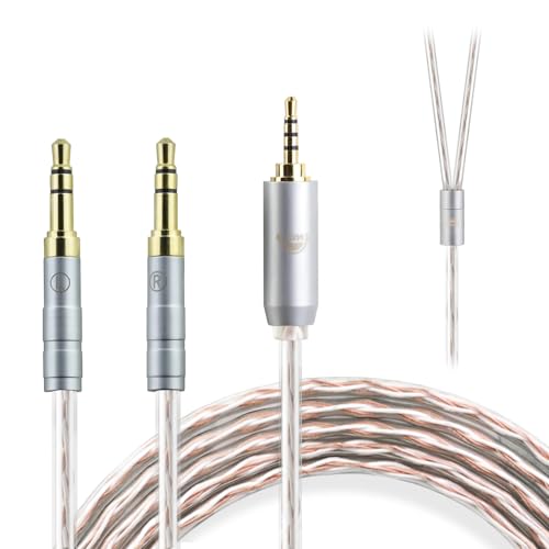 okcsc JBX �w�b�h�z���P�[�u�� ���[3.5mm ���P�[�u�� �C���z���E�w�b�h�z���p SONY�p Hifiman�p HE�V���[�Y HE4XX�EHE400se�EHE1000�ɓK�� OFC 4�c ����1.5m 2.5mm�o�����X(4��)��3.5mm�v���O