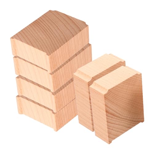 VANZACK 6Pcs Wooden Train Bridge Supports Bridge Risers for Train Tracks for Building Elevated Railways and Enhancing Playtime Fun