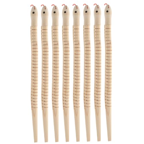 Garneck 8 Piezas Juguete De Serpiente Simulada De Madera Juguete Serpiente Flexible Juguetes para Pequeños Víspera De Todos Los Santos Juguete De Serpiente De Miedo Broma Falso Felpa