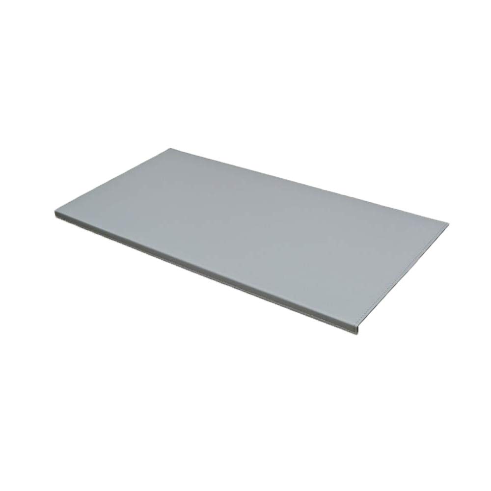 Grande tappetino da scrivania con protezione dei bordi, in morbida pelle di lusso, 90 x 40 cm, grigio – tappetino per mouse con blocco dei bordi, per tastiera del computer, PC e laptop, base