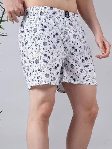 Image of Urban Scottish Ultra-Comfortable Men's Boxer Pants (Pack of 4), 100% Cotton with Stylish Print, Soft & Stretchy Elastic Waist Band, Dynamic Movement & Hardwearing Stitching,Breathable Gentle Snug Fit