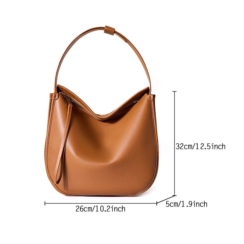 Bolsas de Hombro de Cuero para Las Mujeres de la Moda del Embrague Bolso Hobo Tote Bolso Crossbody con Cierre de Cremallera