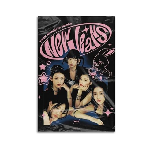HUYREWHUYUU New Jeans - Póster vintage de Kpop, pintura decorativa estética, arte...