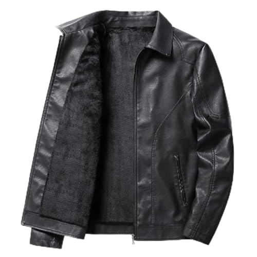 Chaqueta corta de cuero para hombre miniatura 1