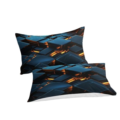 Housse de couette microfibre 3D à formes tridimensionnelles douces King 220x240